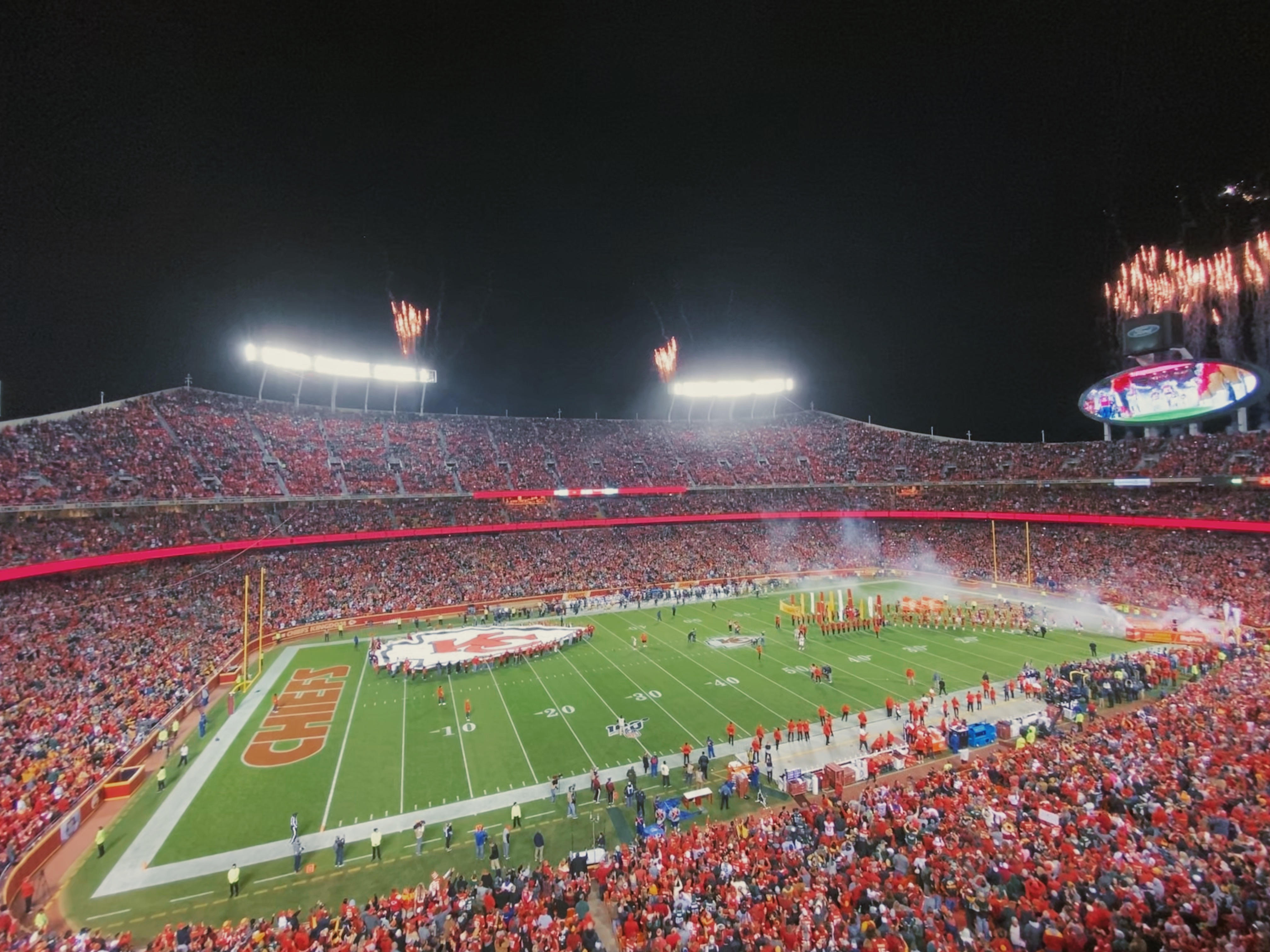 Arrowhead Stadium in Kansas City before a major matchday