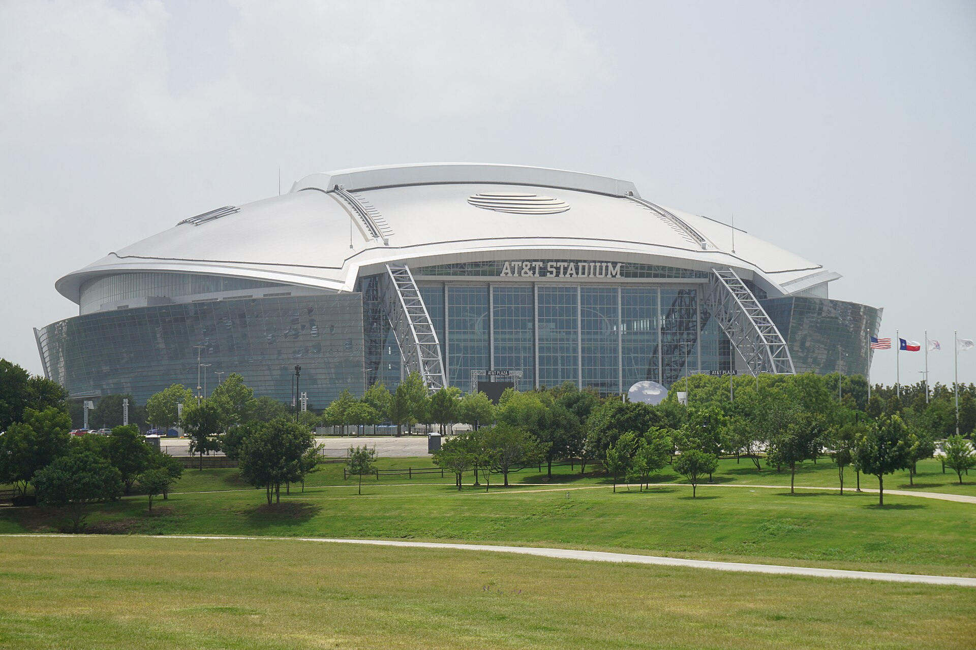 AT&T Stadium in Arlington before a major event