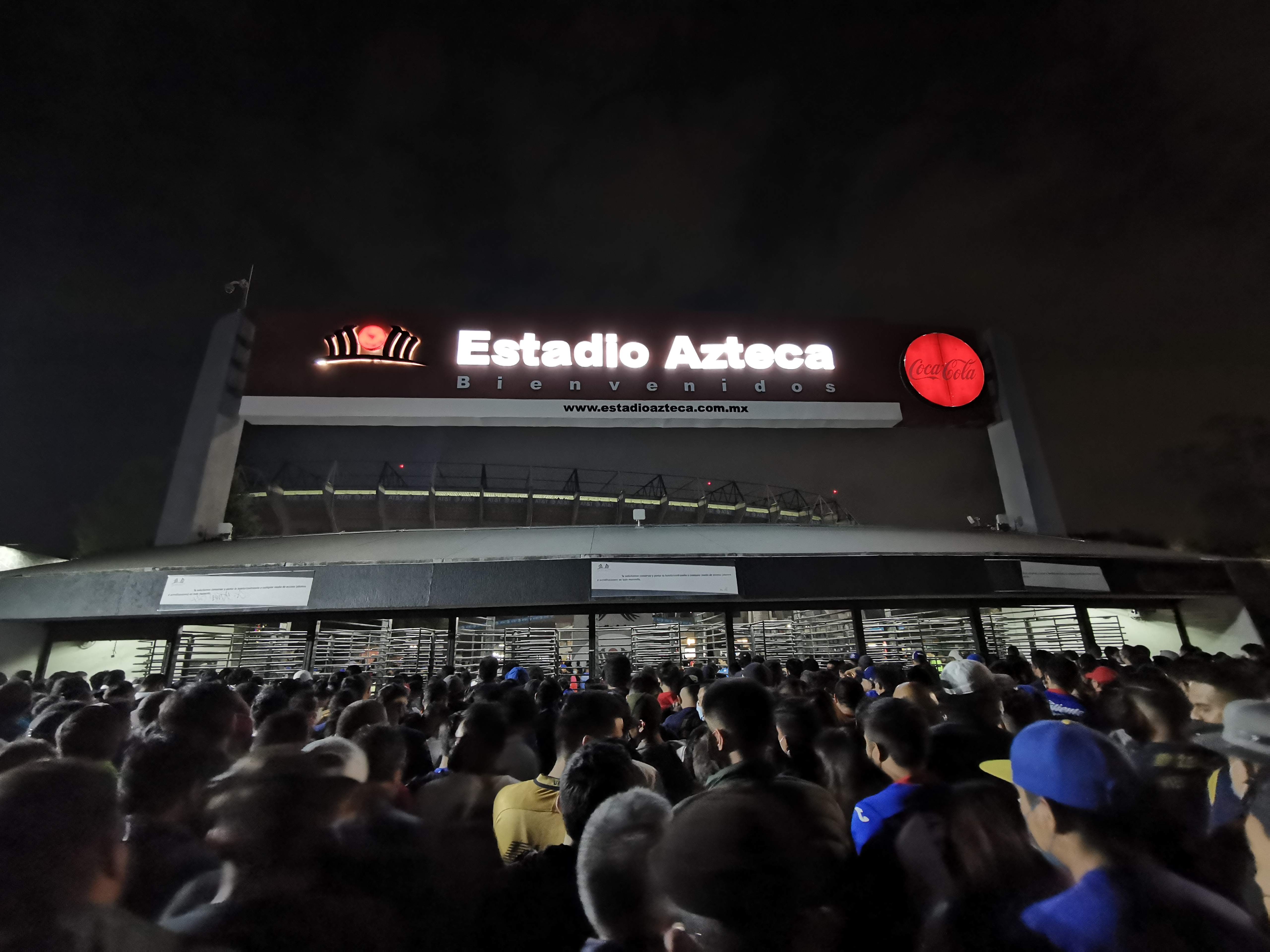 Estadio Azteca Gate 30 on a Mexico City football matchday