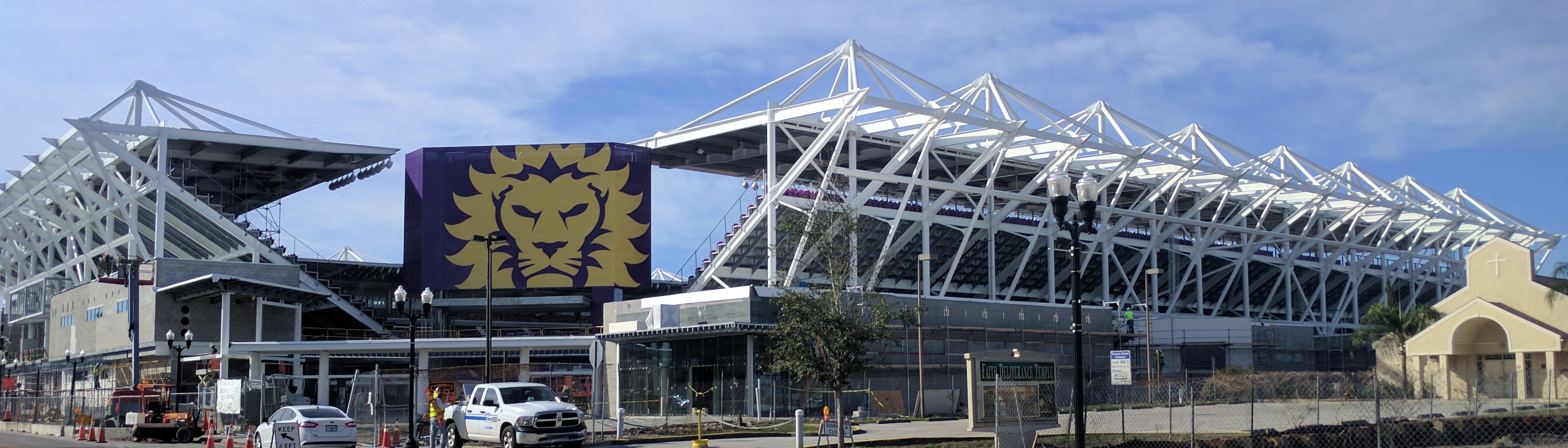 Real-photo wide view of Inter&Co Stadium in Orlando after England's final warm-up stop