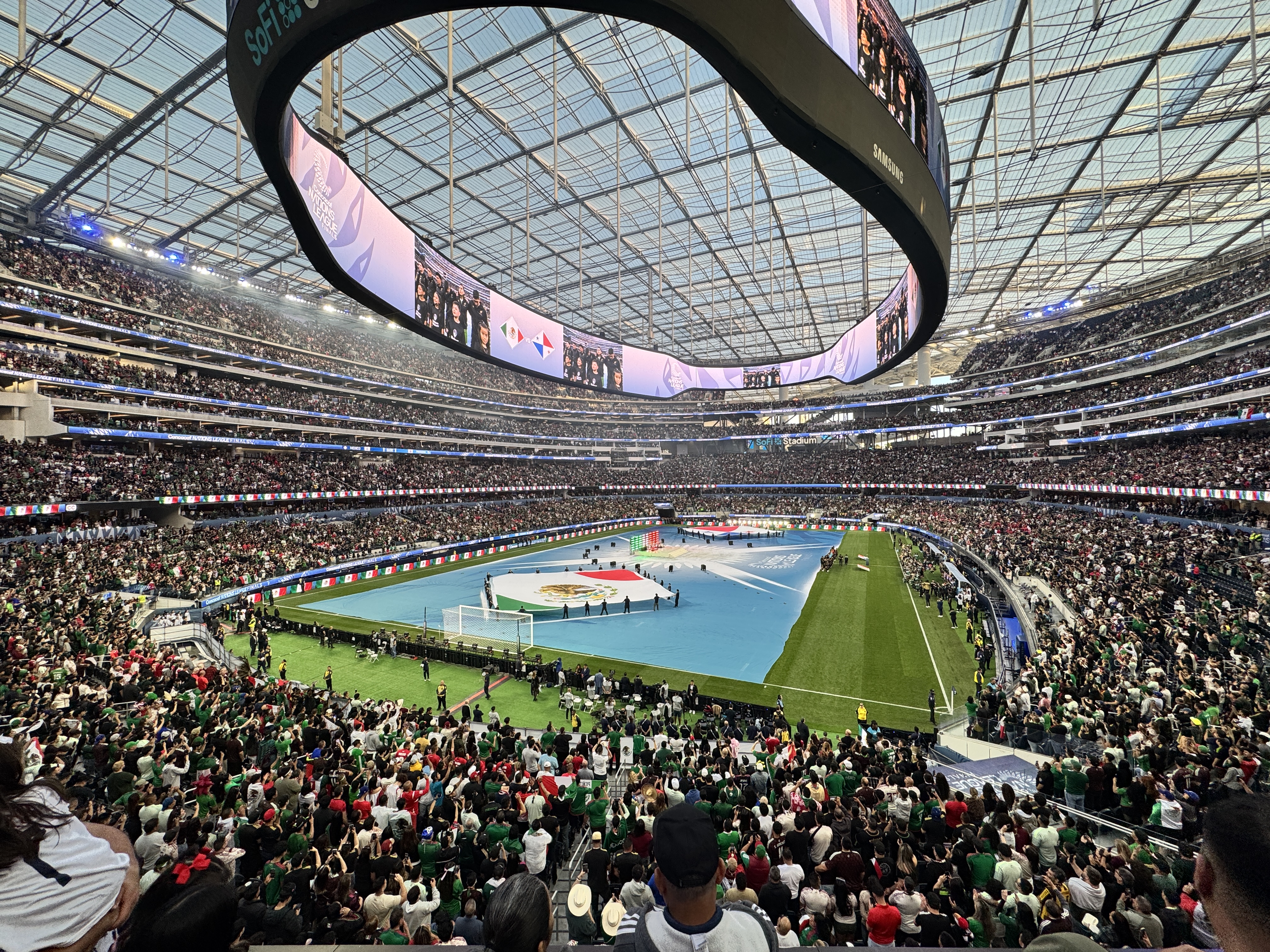 SoFi Stadium in Inglewood before a major event