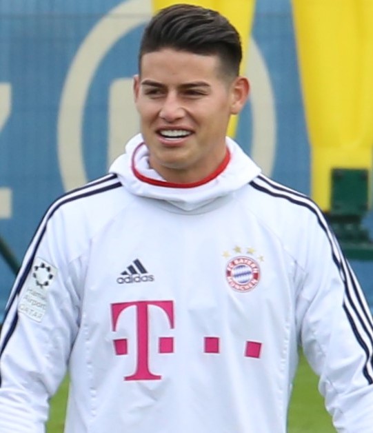 James Rodriguez portrait for Colombia
