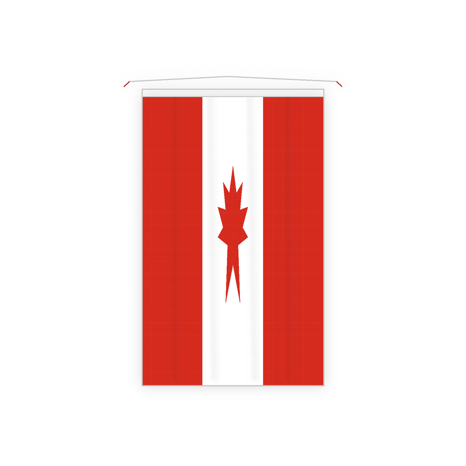 Canada country-color fan cape on a white background