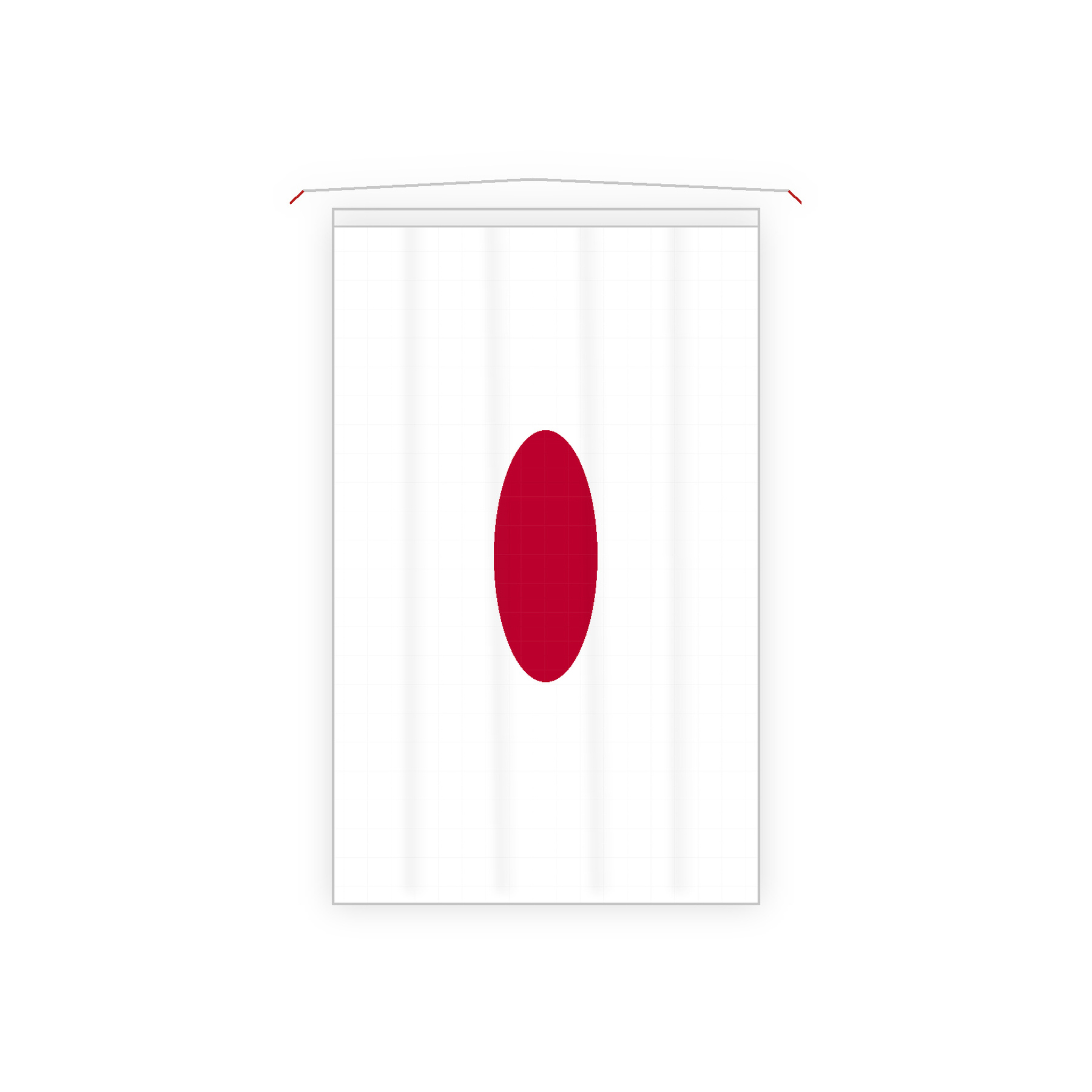 Japan country-color fan cape on a white background
