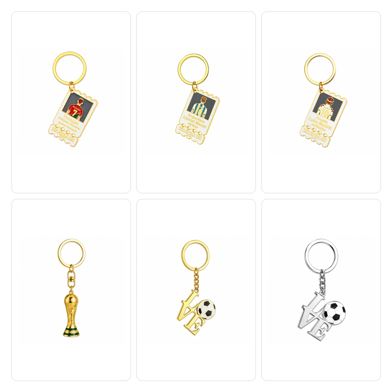 Football Keychain Charms for Soccer Fan Gifts