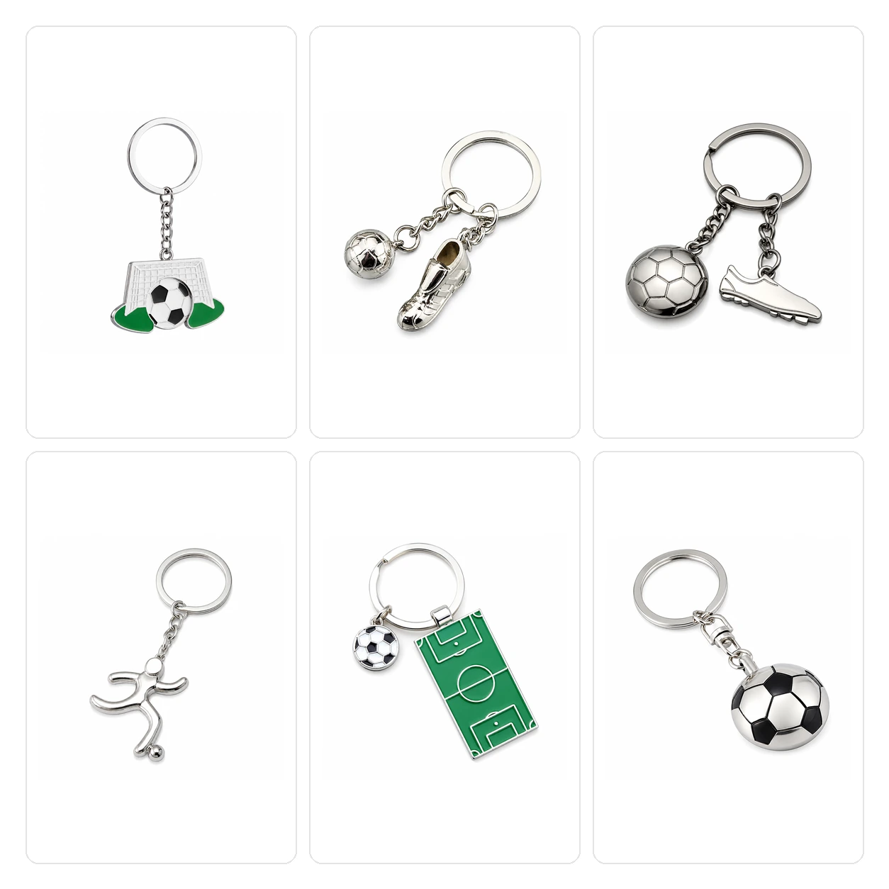 Football keychain charm assortment for gift bags and add-ons
